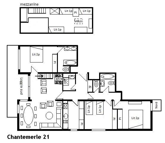 Appartement Chantemerle MRB120-021 - Méribel Centre 1600 