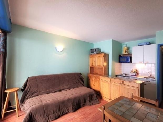 Studio cabine 4 personnes avec parking couvert, résidence Face Sud - La Mongie