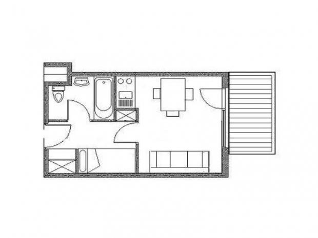 Appartement Médian - Les Menuires Reberty 1850