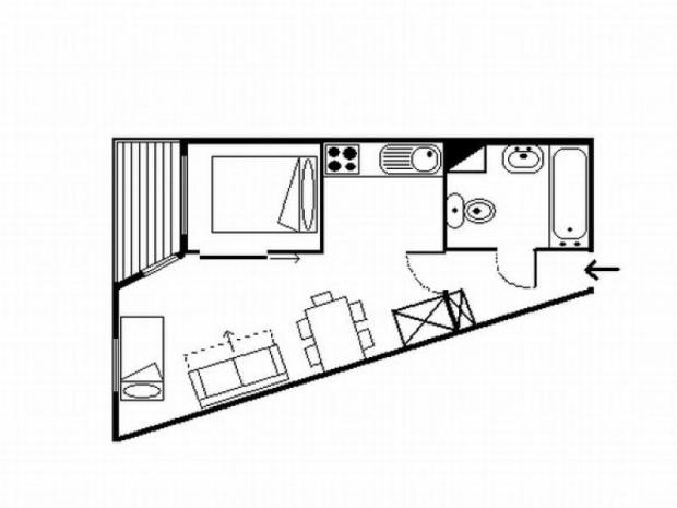 Appartement Necou - Les Menuires Reberty 2000