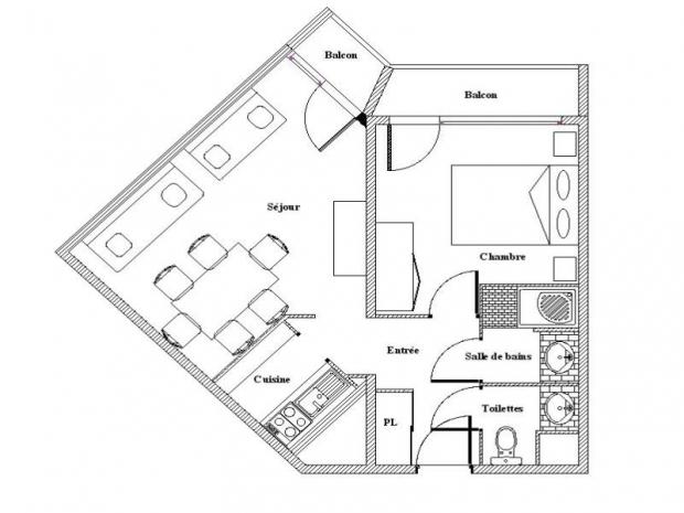 Appartement Chavière - Les Menuires Croisette