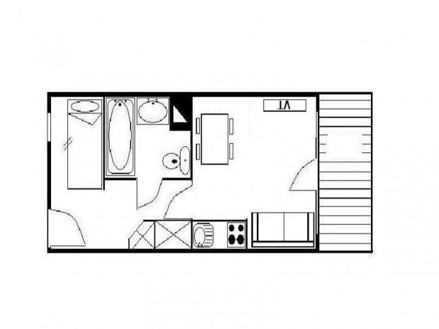 Appartement Necou - Les Menuires Reberty 2000