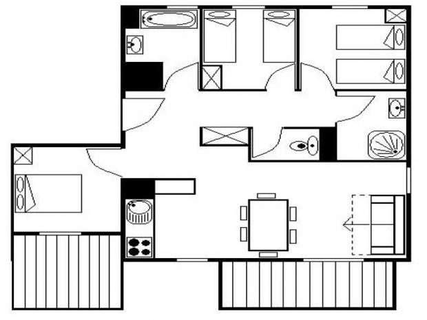 Appartement Les Cristaux - Les Menuires Preyerand
