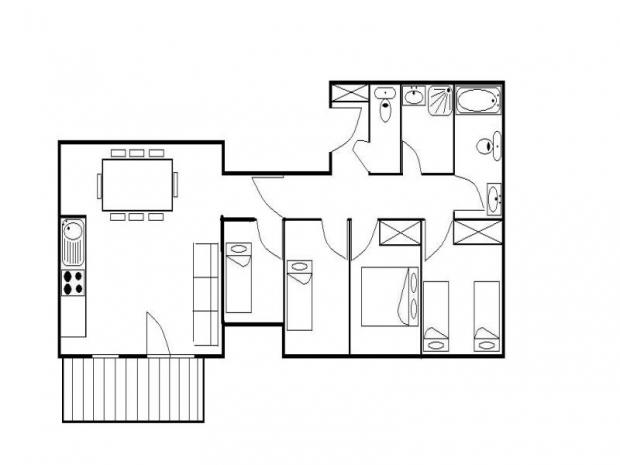 Appartement Les Cristaux - Les Menuires Preyerand