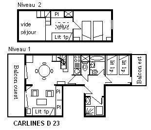 Appartement Carlines MRB080-D23 - Méribel Centre 1600 