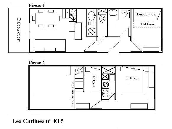 Appartement Carlines MRB080-E15 - Méribel Centre 1600 