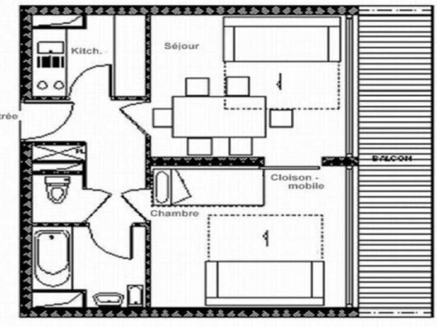 Appartement Aravis - Les Menuires Croisette