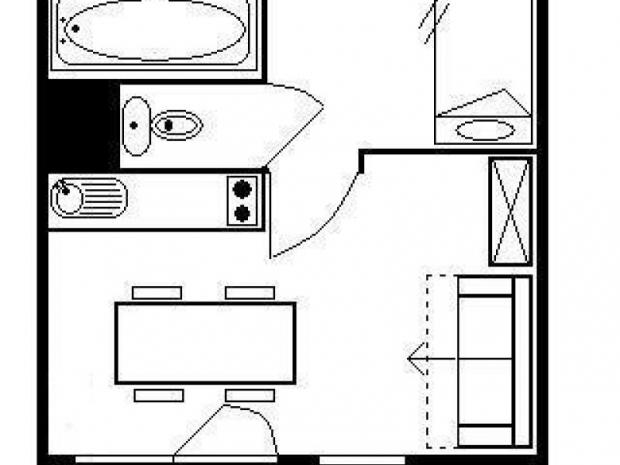 Appartement Gentianes - Les Menuires Reberty 1850