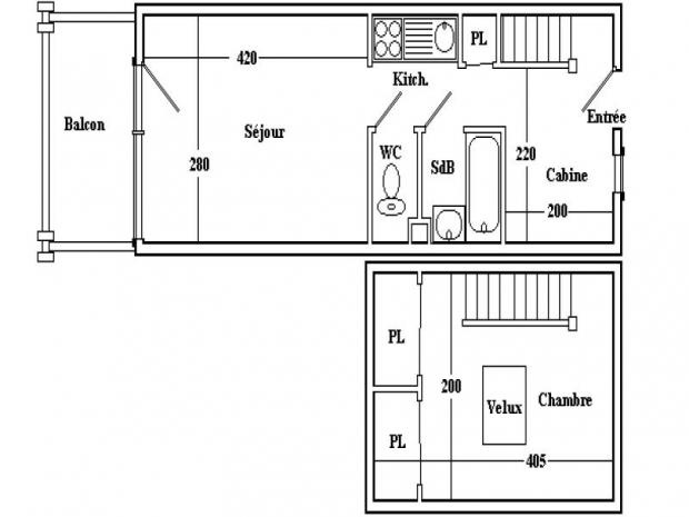 Petit Duplex 4/6 ski au pied (RIC184) - La Clusaz