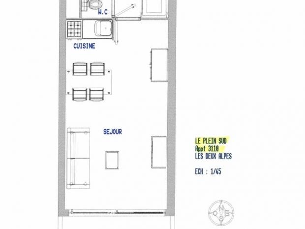 Appartement Le Plein Sud C - Les Deux Alpes Centre