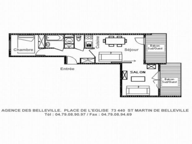 Appartement 42m² - quartier Grangeraies - Saint Martin de Belleville