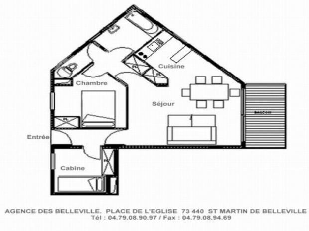 Bel appartement 49m² quartier des Grangeraies - Saint Martin de Belleville