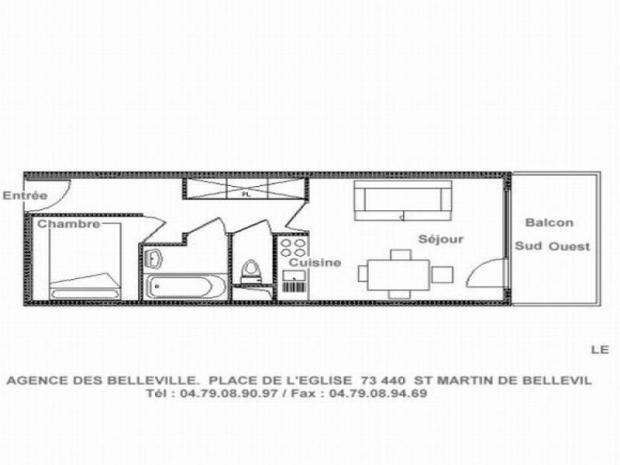 Appartement 29m² quartier des Grangeraies - Saint Martin de Belleville