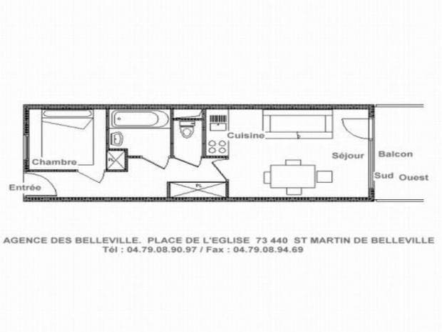 Appartement 29m² quartier des Grangeraies - Saint Martin de Belleville