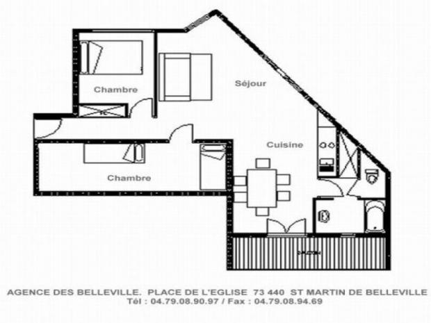 Bel appartement 48m² quartier des Grangeraies - Saint Martin de Belleville