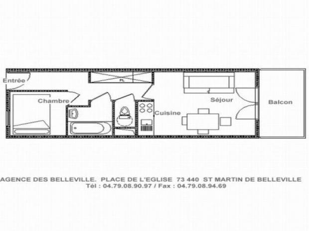 Appartement - 29m² - Grangeraies - Saint Martin de Belleville