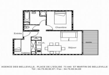 Bel appartement 36m² situé au quartier des Grangeraies. - Saint Martin de Belleville