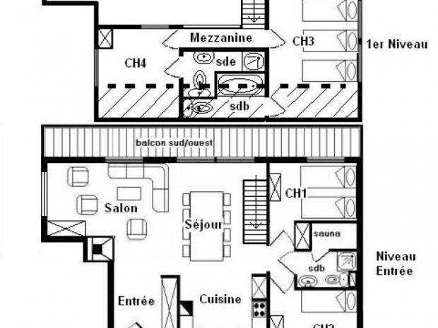 Ambiance chalet dans ce généreux appartement avec sauna et cheminée directement sur les pistes - Saint Martin de Belleville