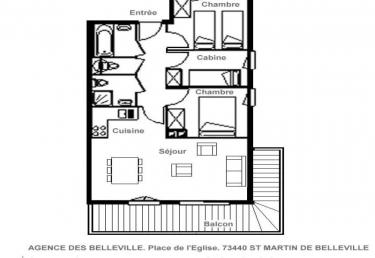 Appartement lumineux de 52m2 - Saint Martin de Belleville