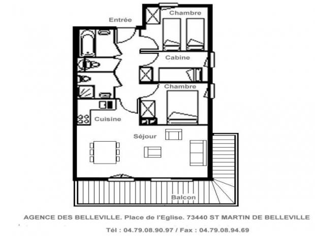 Appartement lumineux de 52m2 - Saint Martin de Belleville