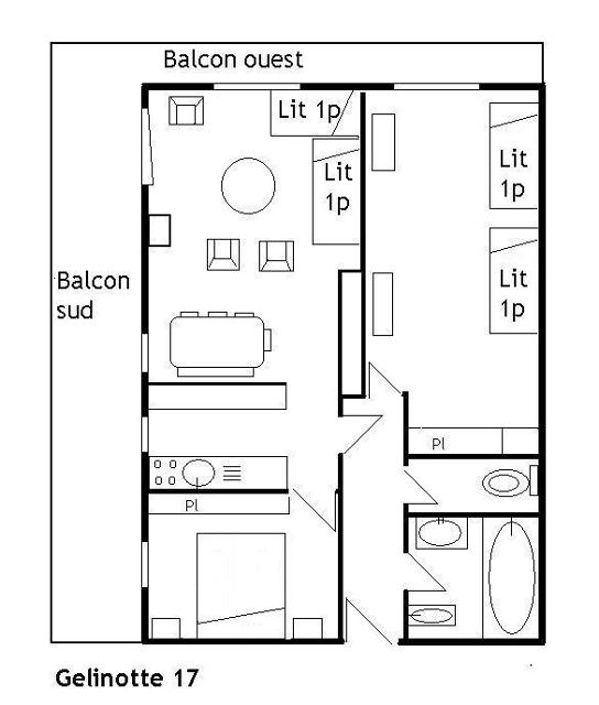 Appartement Gelinotte MRB310-S09 - Méribel Centre 1600 