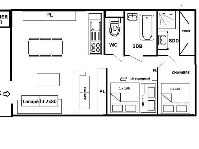 Appartement Les Saisies, 2 pièces, 8 personnes - Les Saisies