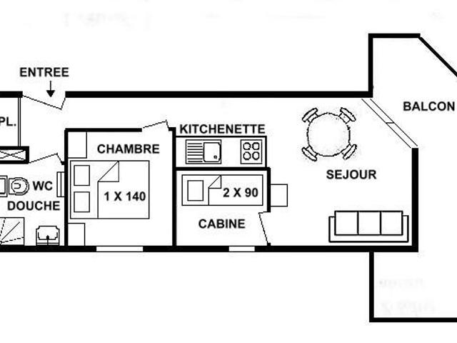 Appartement Les Saisies, 2 pièces, 4 personnes - Les Saisies