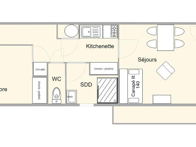 Appartement Les Saisies, 2 pièces, 5 personnes - Les Saisies