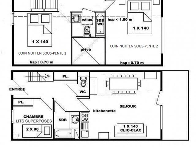 Appartement duplex 40 m², en pied de pistes - Les Saisies
