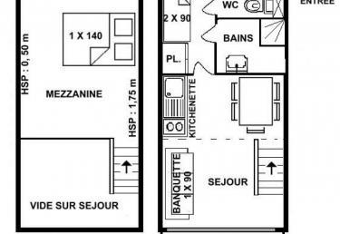 studio alcove + mezzanine classé 2** - Les Saisies