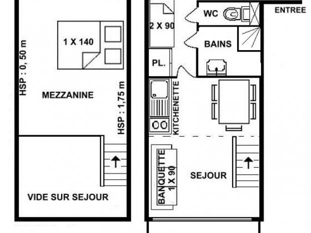 studio alcove + mezzanine classé 2** - Les Saisies