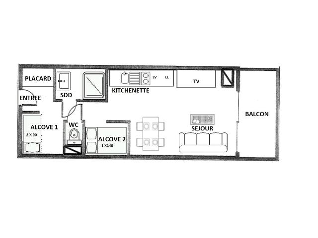 Appartement Les Saisies, 1 pièce, 4 personnes - Les Saisies