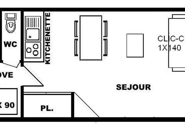 Appartement Les Saisies, 1 pièce, 4 personnes - Les Saisies