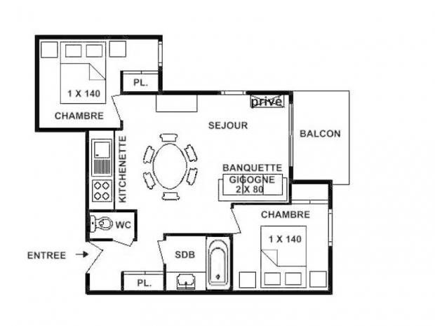 3 pièces, classé 3*** - Les Saisies