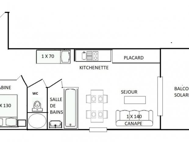 LES SAISIES - 5 pers, 28 m2, 1/0 - Les Saisies