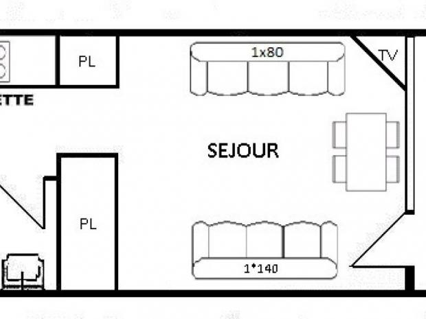Studio 20 m² orienté SUD - Les Saisies