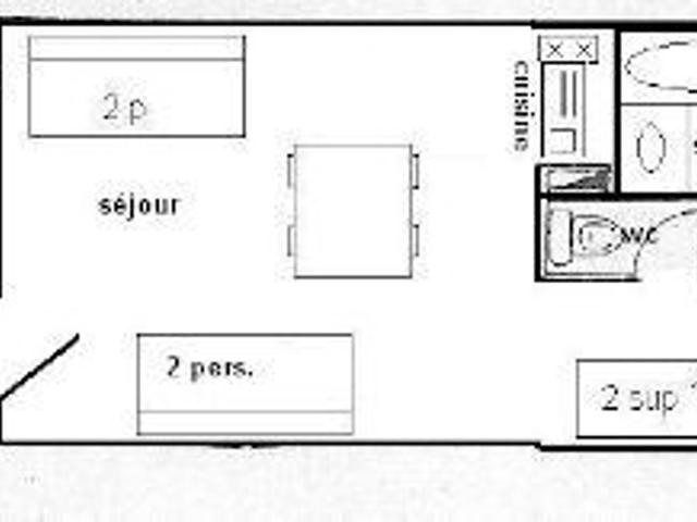 Studio cabine 3/4 pers - LE SQUAW VALLEY - PLAGNE VILLAGES - Plagne Villages