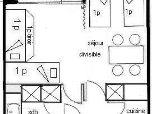 Studio divisible 4/5 pers WIFI - LE SAPPORO - PLAGNE VILLAGES - Plagne Villages