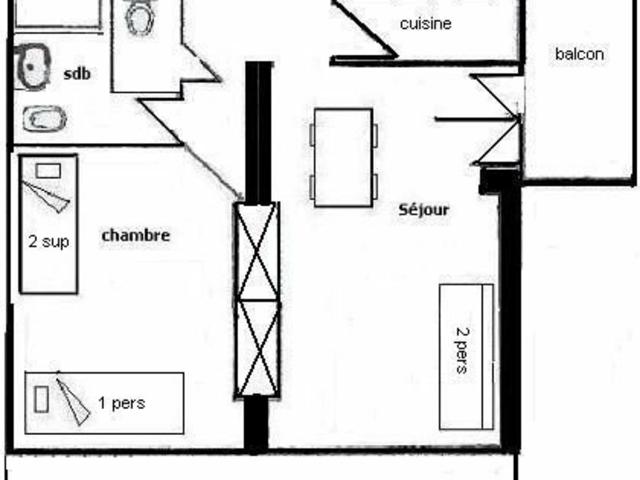 2 Pièces 5 pers.- ACONCAGUA - PLAGNE CENTRE - Plagne Centre