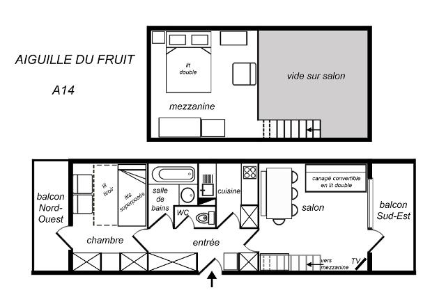 Appartements RESIDENCE AIGUILLE DU FRUIT - Méribel Mottaret 1850