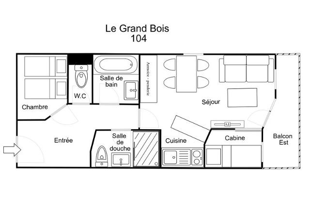 Appartements RESIDENCE LE GRAND BOIS A - La Tania