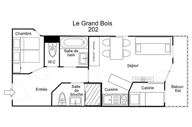 Appartements RESIDENCE LE GRAND BOIS A - La Tania