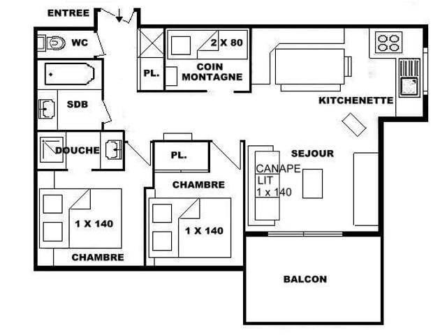 Appartement Les Saisies, 3 pièces, 8 personnes - Les Saisies