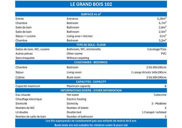 Appartements GRAND BOIS A - La Tania