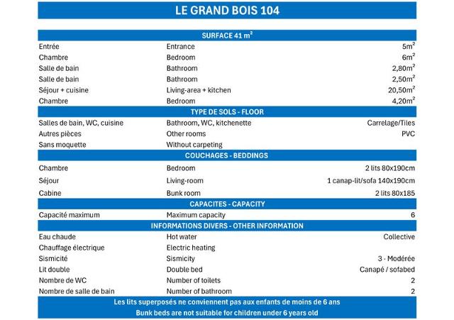 Appartements GRAND BOIS A - La Tania