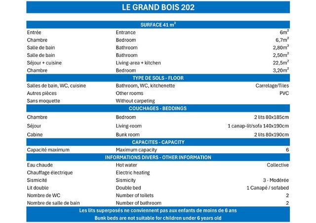 Appartements GRAND BOIS A - La Tania