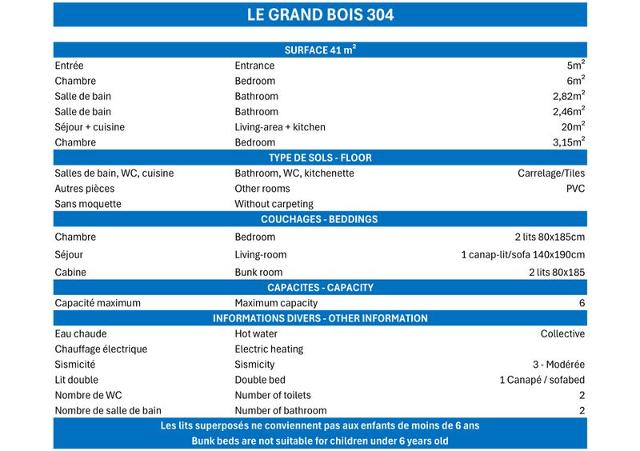 Appartements GRAND BOIS A - La Tania