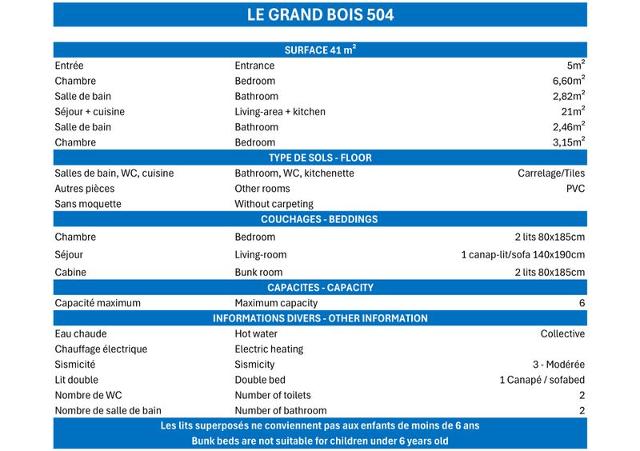 Appartements GRAND BOIS A - La Tania