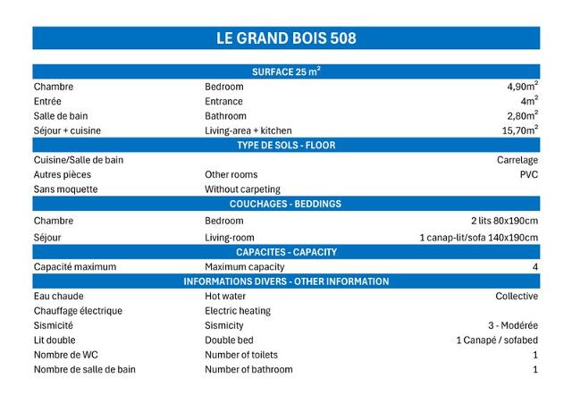 Appartements GRAND BOIS A - La Tania