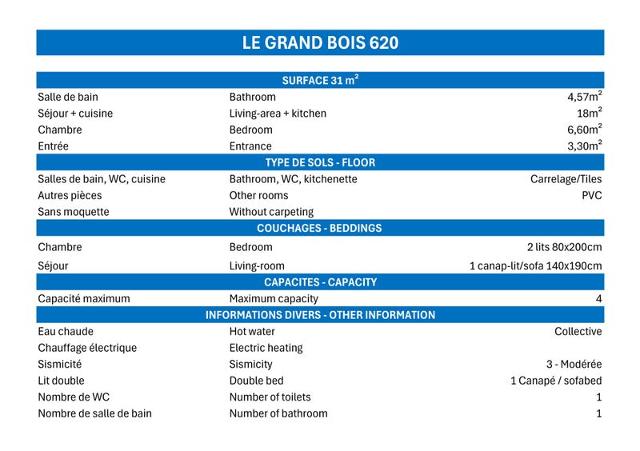 Appartements GRAND BOIS A - La Tania